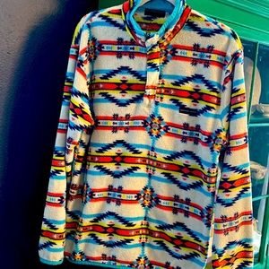 1/2 zip pullover, multi colored